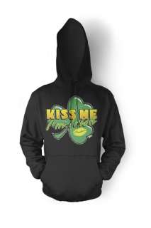 Kiss Me Im Irish Glittery Hoodie Sweatshirt Ireland  