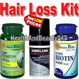 BIOTIN + Saw Palmetto+Minoxidil  Hair Loss Remedy 4 MEN  