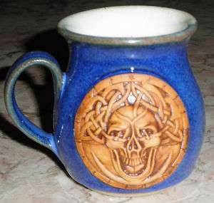 Stonebridge Pottery Celtic Knot Skull Mug  