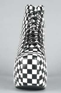 Jeffrey Campbell The Lita Shoe in Black and White Checkerboard 