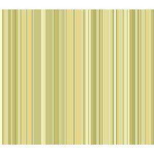 The Wallpaper Company 56 Sq.ft. Green Metallic Stripe Wallpaper 