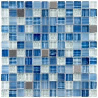 Tessera Square Alpine 11 3/4 in. x 11 3/4 in. Glass/Metal Mosaic Wall 