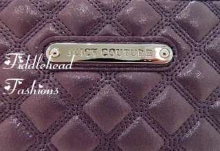 Juicy Couture Wallet Zip Around Clutch Leather QUILTED SHIMMER Bag 