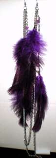 Chained Necklace to Crystal Beads & Layered Feather * U Pick Color 
