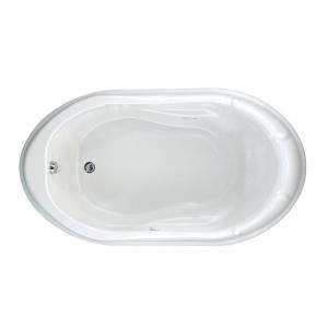   ft. Acrylic Bathtub with Reversible Drain in White DISCONTINUED