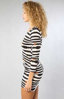 Mad Love The Striped Get Lippy Bodycon Dress  Karmaloop   Global 