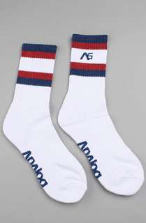 Analog The Rigerous 2 Socks in Optic White  Karmaloop   Global 