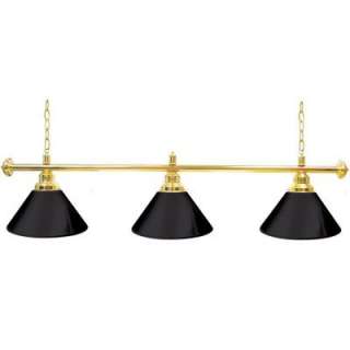   Global 60 In. Three Shade Lamp   Brass 4800G BLK 