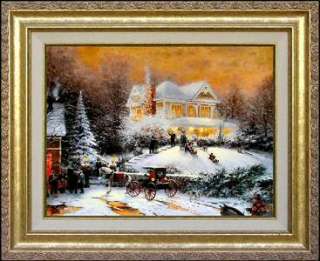 Victorian Christmas II 16x20 Framed Classic Thomas Kinkade Canvas Art 