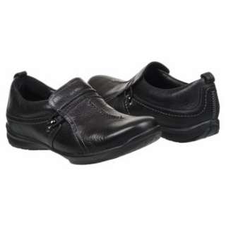 Womens Clarks Wave Skip Black Leather Shoes 
