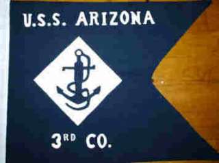 USS Arizona Navy Company Guidon Flag Made in USA  