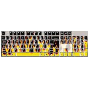 Funkeyboard E 21 Designer Keyboard Sticker   Flames 