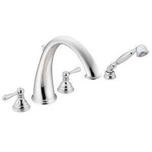   Handle Deck Mount Roman Tub Faucet Trim Only with Handshower in Chrome