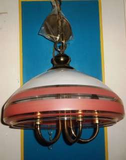 Vintage Mid Century Hanging Light Chandelier  