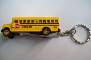 Mini School Bus Pull Back Keychain  