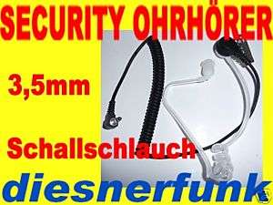 OHRHÖRER SCHALLSCHLAUCH SECURITY HEADSET FAHRSCHULE 3,5  