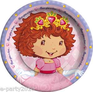 STRAWBERRY SHORTCAKE Princess Cake PLATES ~ Vintage Birthday Party 