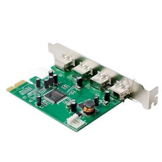 SYBA PCI e 4 port USB 2.0 Controller Card with MCS9990 Chipset SY 