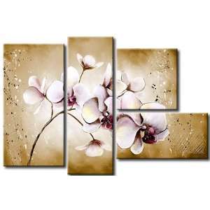 XXL FORMAT + Bild auf LEINWAND + 4 teilig + Orchideen Blumen Blume 