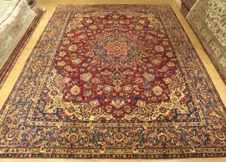   Fine Antique Persian Pictorial Isfahan Wool Rug Great Condition  
