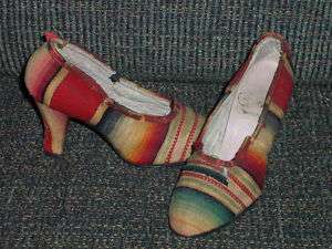 OLD/VINTAGE MEXICAN CALZADO SARAPE SHOE SALES SAMPLE  