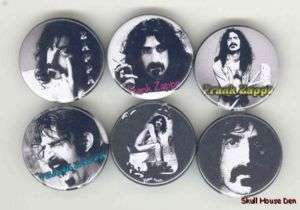 FRANK ZAPPA 6 new Buttons/Magnets  