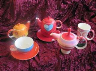 Teeset, Tee Set,Tea for one, handbemalt, Kanne,Tasse,U tasse, neu in 