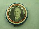 1932 Franklin D Roosevelt FDR For President Campaign Pin Pinback 
