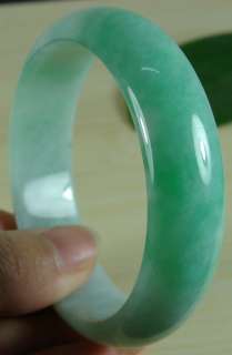 Certified Rich Vivid Green Natural A Jade Jadeite Bangle Bracelet 57MM 