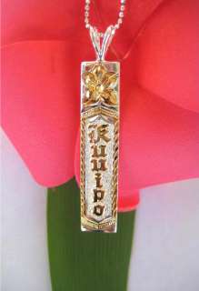 Hawaiian Jewelry Silver Tag Pendant Necklace 2T Kuuipo  