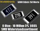 1x SMD 0805 Widerstand Sortiment 50 Werte 5000 Stück