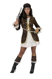 KARIBIK PIRATIN KOSTÜM Exklusives Piratenkostüm Pirat Kleid Damen Gr 
