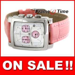 Giantto Ladies Angelino Large Pink Leather Chrono Watch  