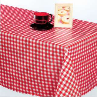 Wachstuch Tischdecke Kariert Rot Breite 160 cm  