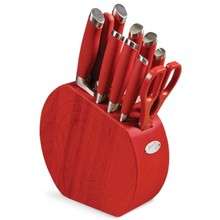 Fiesta® SCARLET 11 Pc Cutlery Set w/ Wood Block  