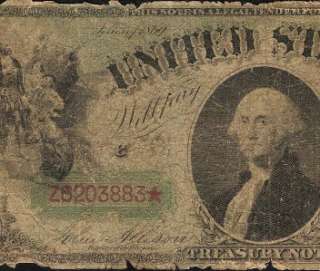 LARGE 1869 $1 DOLLAR BILL UNITED STATES LEGAL TENDER RAINBOW NOTE Fr 