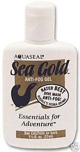 AquaSeal Sea Gold Anti Fog Defog Gel Scuba Dive Mask  