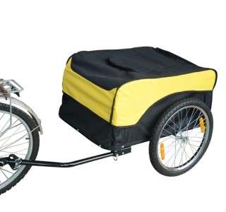New Steel Frame Bicycle Cargo Trailer Cart Carrier Yellow and Black 