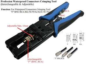 Professional Coax Compression Crimper Tool   Does F, RCA & BNC