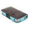 Blue Dot Flip Wallet Leather Card Holder Case Cover Pouch For iPhone 4 