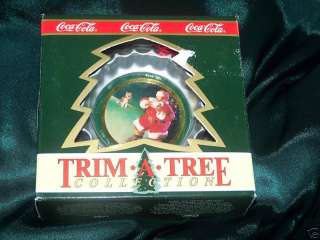 1996 Coca Cola Bottle Cap Decorative Christmas Ornament  
