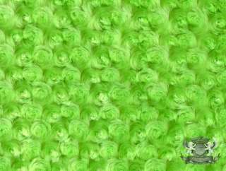 MINKY ROSE CUDDLE FAUX FUR LIME SEW FABRIC 60x36 BTY  