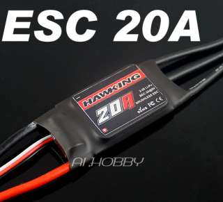   Hobbies HAWKING ESC 20A Brushless Motor Speed Controller HK 20  