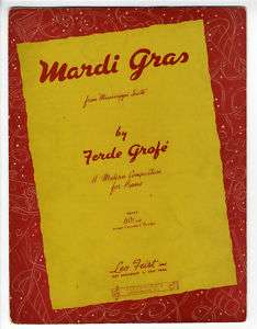 FERDE GROFE Sheet Music Mardi Gras Mississippi Suite  