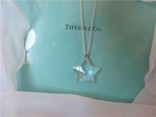 Tiffany & Co. Crystal Star Pendant Necklace Large 1 3/8  