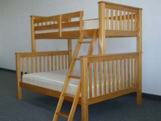 TWIN OVER FULL MISSION BUNK BEDS HONEY bunk bed bunkbeds 798304036008 