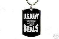 Navy US Seal  Dog Tag Pendant Necklace  