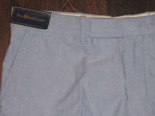 Mens Polo Ralph Lauren Oxford Flat Front Shorts NWT  