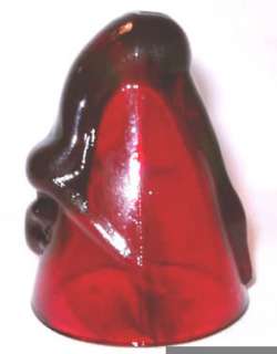 Red Amberina Glass Bottoms Up Shot Glass  