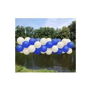 Luftballongirlande, weiss blau, 5 Meter  Spielzeug